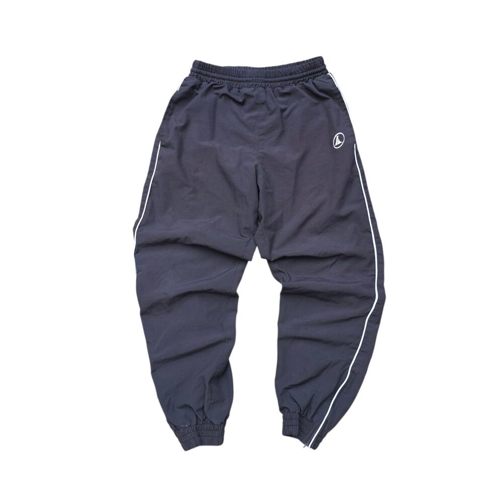 Vintage Pro Kennex Black Windbreaker Track Pants Lined Ankle Zip Mens Medium